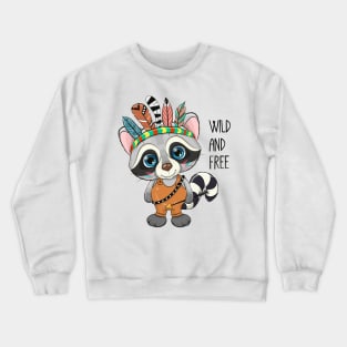 Cute Raccoon Crewneck Sweatshirt